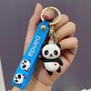 Waving Panda Silicone Keychain 4-Pack