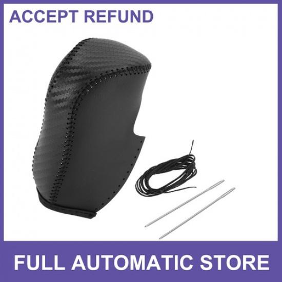 1 Pc Car Gear Shift Knob Cover Black Faux Leather for Honda Civic 2012-2014 New