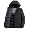 Men Parkas Business Leisure Down Cotton Graphene Cold Proof New Men's Jacket Detachable Hat Cotton Thick Jacket Men's Clothing