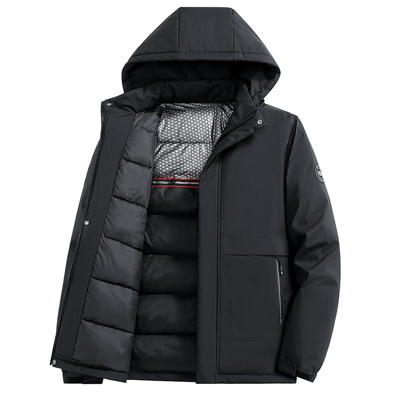 Men Parkas Business Leisure Down Cotton Graphene Cold Proof New Men's Jacket Detachable Hat Cotton Thick Jacket Men's Clothing