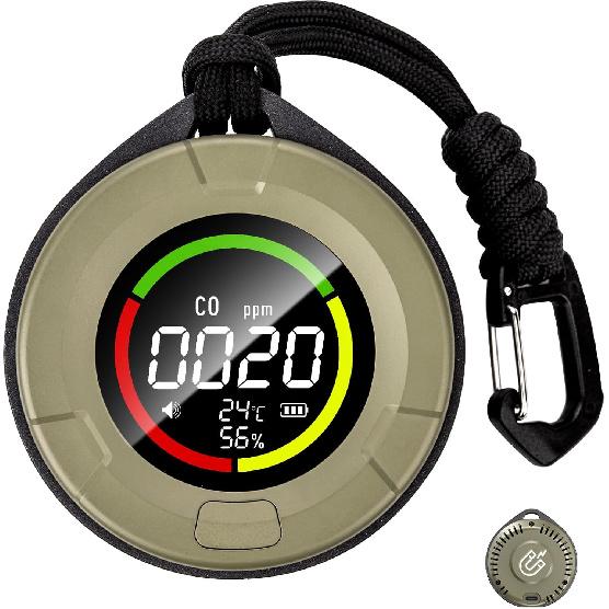 Portable Carbon Monoxide Detector for Travel, 120H Battery Safe Alert RV CO Detector Smoke Detector for Camping, Hotel Room Travelling Air Quality