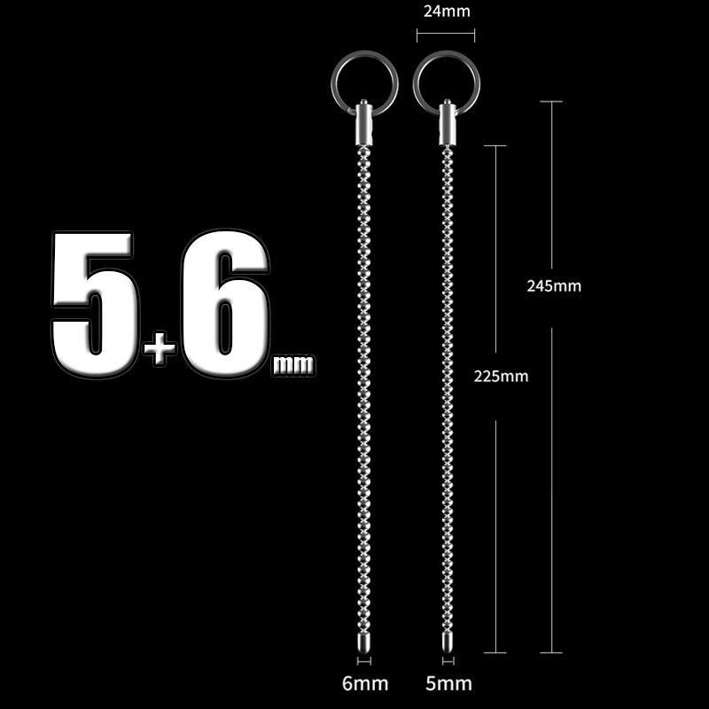 Stainless Steel Urethral Sound Dilators Penis Plug Insert Stimulation Catheter Beads Male Masturbator Horse Eye Sticks BDSM