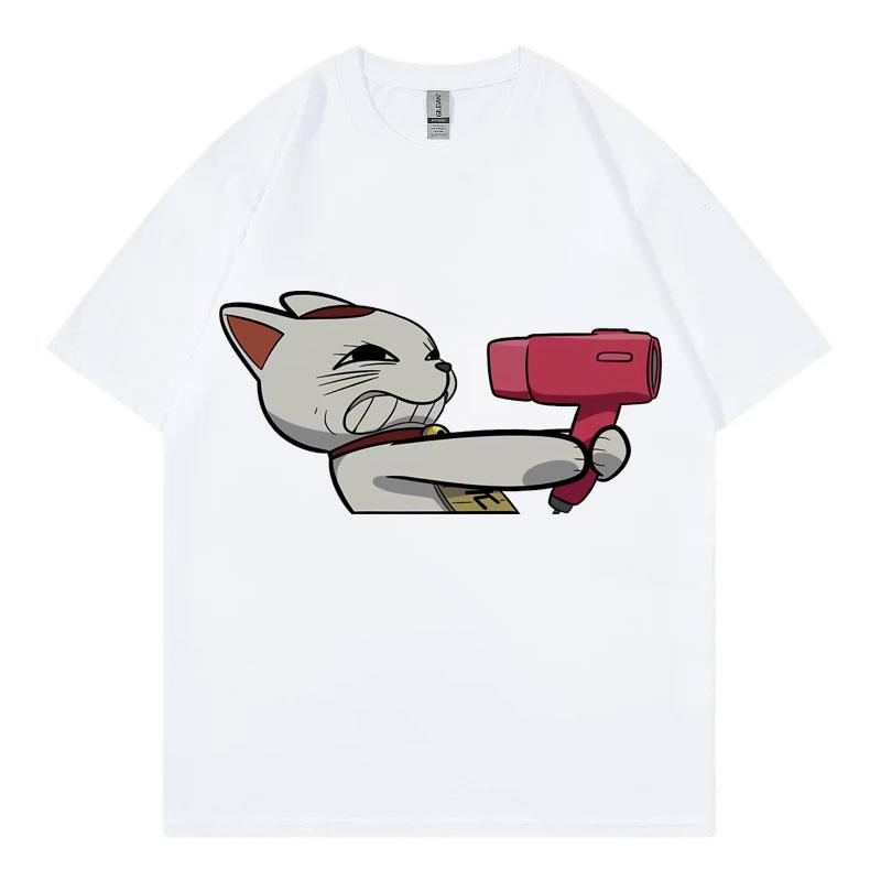 Japan Anime Dandadan Turbo Granny Cat Graphic T Shirt Fashion Cartoon T-shirt Women Vintage Casual Women T-shirts