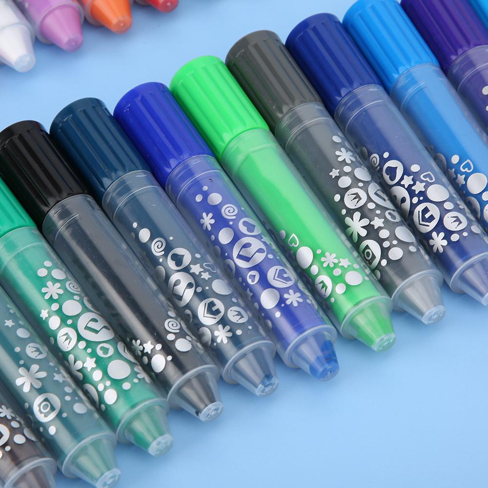 Oil Painting Stick Water-Soluble Rotating Drawing Pen Tool Stationery Art Supplies(12 Colors )