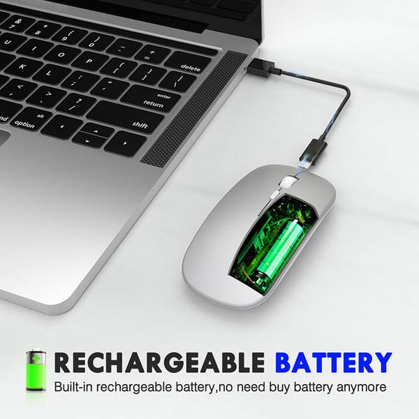 Wireless Mouse Computer Bluetooth Mouse Silent Mause Rechargeable Ergonomic Mouse 2.4Ghz USB Optical Mice For Macbook Laptop PC Computer