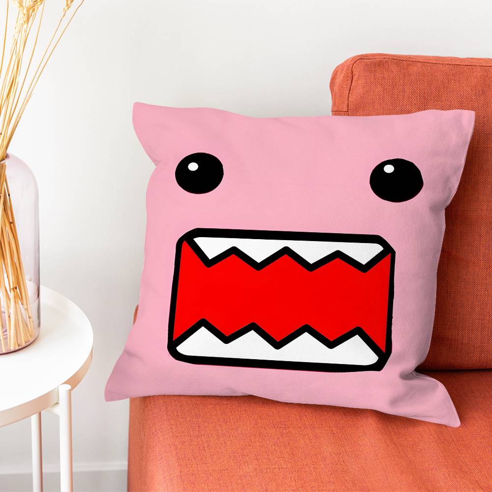 

Cute D-Domo Kun Pillow Case Plush Fabric Soft Pillowcase Double Sided Print Cushion Cover Household Gifts 30cmx30cm