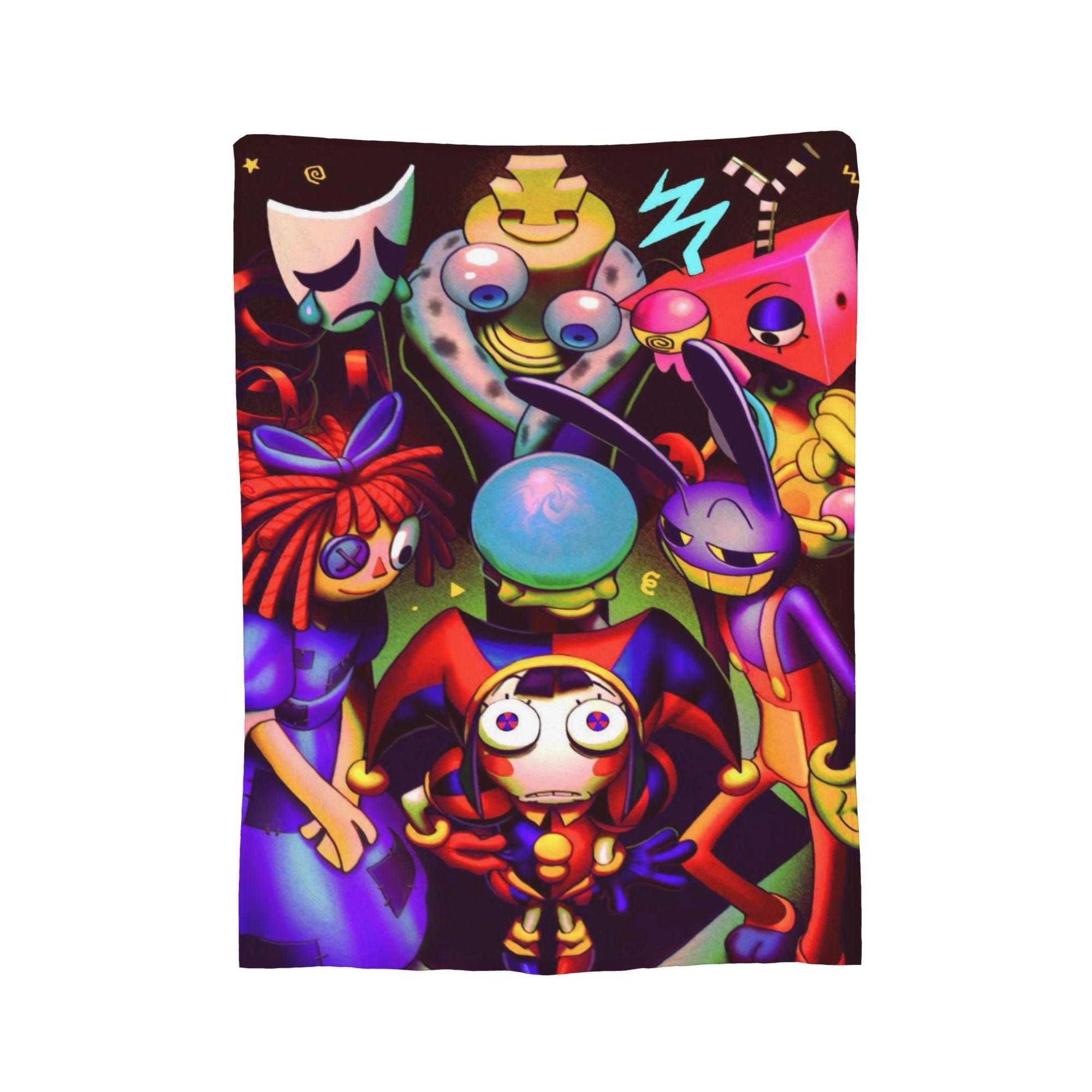 

The Amazing Digital Circus Blanket Flannel Print Breathable Super Warm Throw Blankets for Sofa Travel Plush Thin Quilt 75x100cm 30x40in