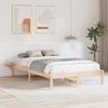 Bed Frame Natural 120 X 190 Cm Solid Pine Wood