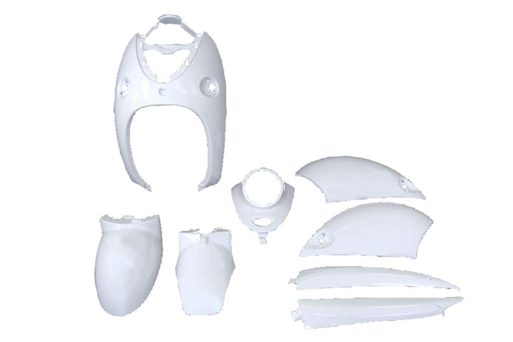 

Bike Parts Center 4-тактный Vino оригинальный внешний комплект белый кожух окрашенный Yamaha VINO 3108 8-элементный 4-тактный SA26J/SA37J белый