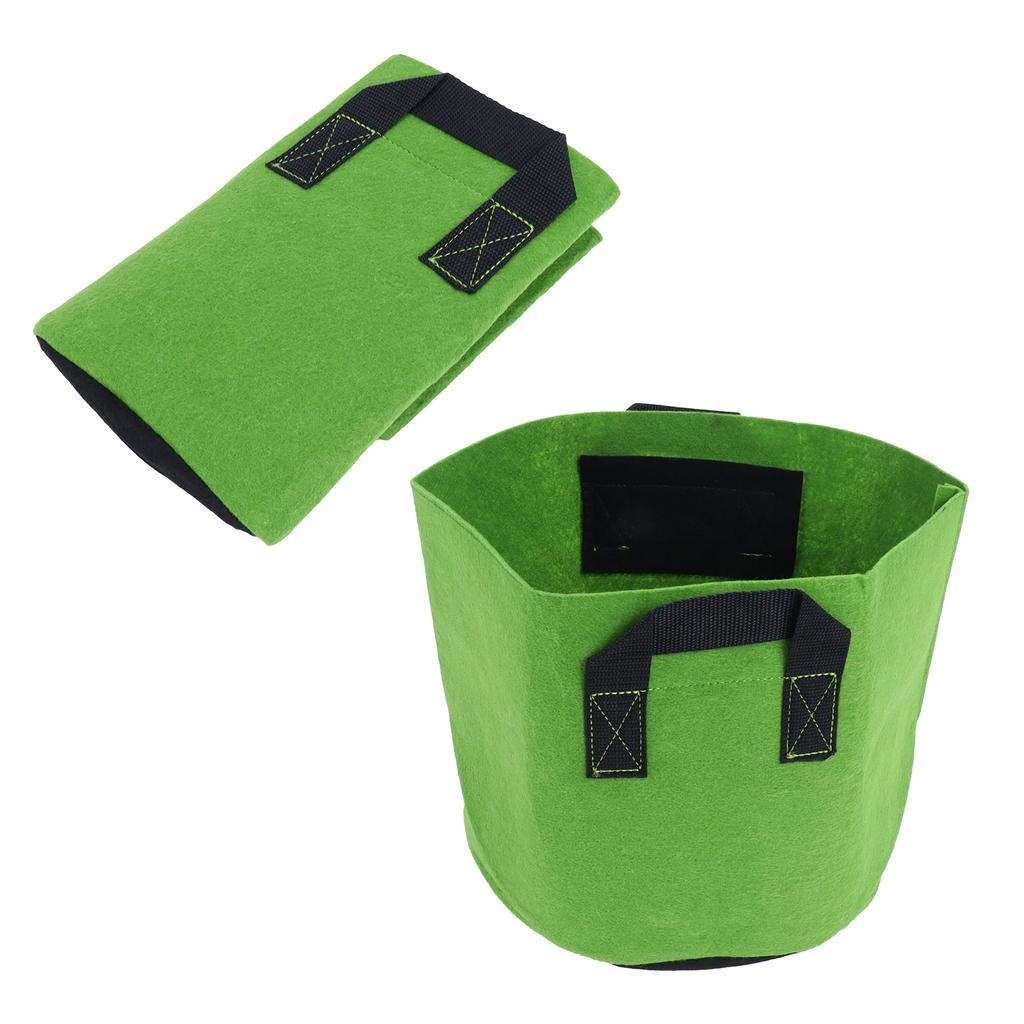 Gartenpflanzen Anzuchtsack Vliesstoff Gemüse Blume Pflanztopf mit Griffen Grün Schwarz(7 Gallon )