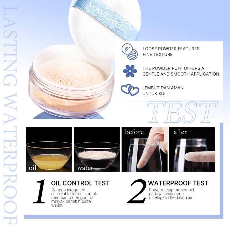 Maycheer Long Lasting Waterproof Matte Loose Powder For Setting Makeup