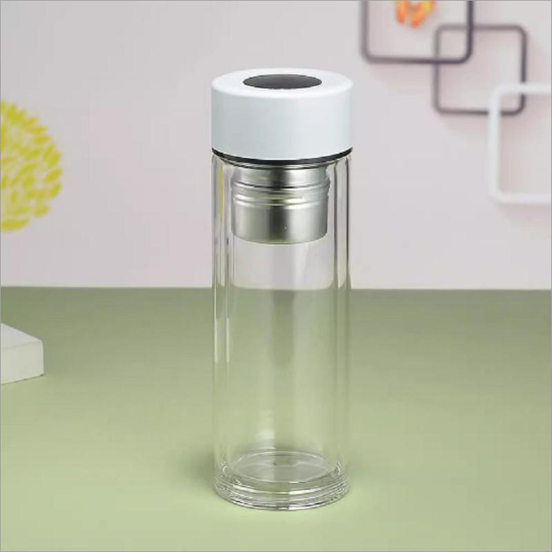 

Магнитное стекло для мужчин, деловая двойная стеклянная антиожоговая дизайнерская фильтрующая чашка для чая, портативная герметичная чашка для чая 320-410ml