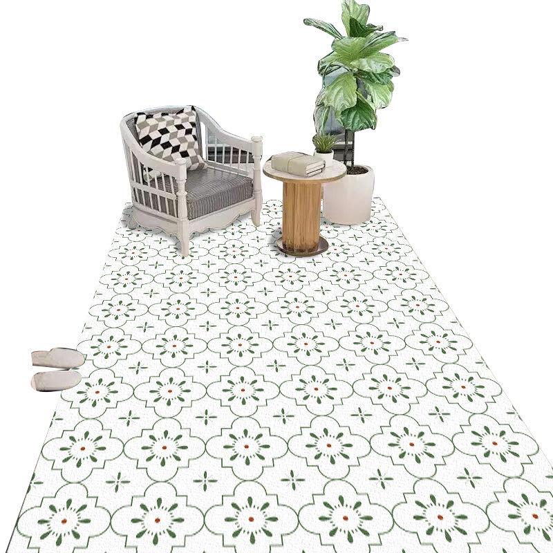 Waterproof and UV-resistant balcony floor mat, full-coverage bay window mat, scrub-friendly entrance carpet, wash-free PVC mat.