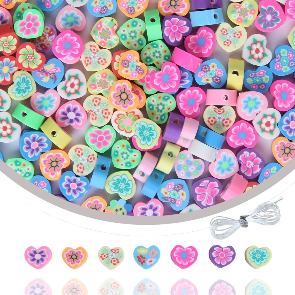 Colorful Bohemian Polymer Clay Beads - DIY Jewelry Accessories Pack