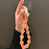 Frosted Skin-like Beaded Keychain Pendant Anti-lost Phone Charms  For Women Girls