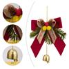 PVC Pine Needle Pinecone Christmas Tree Decor Bow with Bell Xmas Ornaments  Christmas Tree