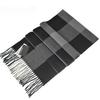 Winter Men's and Women's Thick Plaid Imitation Cashmere Scarf