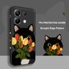 Tulip Cute Cat Phone Case For Xiaomi Poco F8 F7 X7 X6 F6 M6 M5 M5S F5 X5 F4 X4 M4 F3 M3 X3 Pro 4G 5G GT Silicone Cover