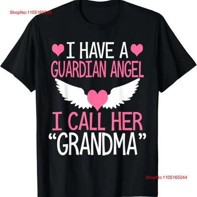 I Have A Guardian Angel Call Her Grandma Memorial Gift Tee T Shirt Vintage Graphic Casual Stylish Homme Breathable