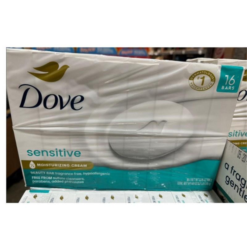 US Dove Soap Assortment. 1 Set (16 pcs). Dove Sensitive Bar, 1 pcs