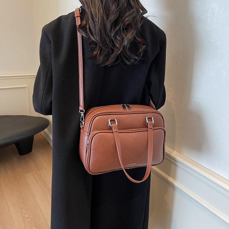 Large-Capacity Bag For Women, Simple Underarm Bag, Foreign-Style Shoulder Bag, Textured Briefcase For Women