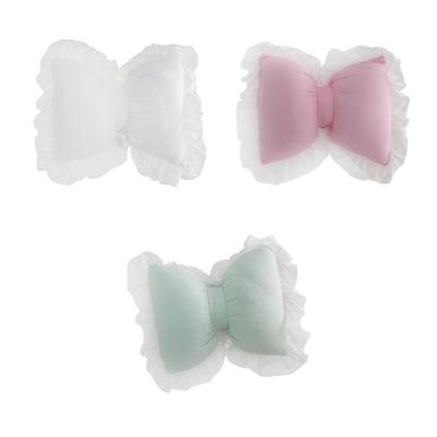 Bowknot Throw Pillow Car Backrest Cushion Breathable Soft Decoration Sofa Pillow for Living Room Nursery Bed Sofa 32 Cmx40 Cm