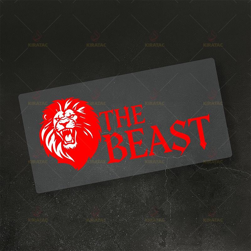 

1pc THE BEAST Original Motorcycle Helmet Sticker Waterproof for Motorbike Fuel Tank Fender Car Window Trunk Scooter Vinyl Decals 18x8.2cm