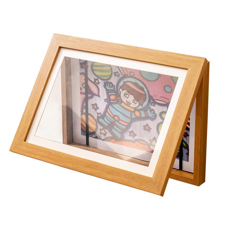 Kids' Artwork Display Frame: Magnetic, Easel-Mount for A4/A3 Paintings