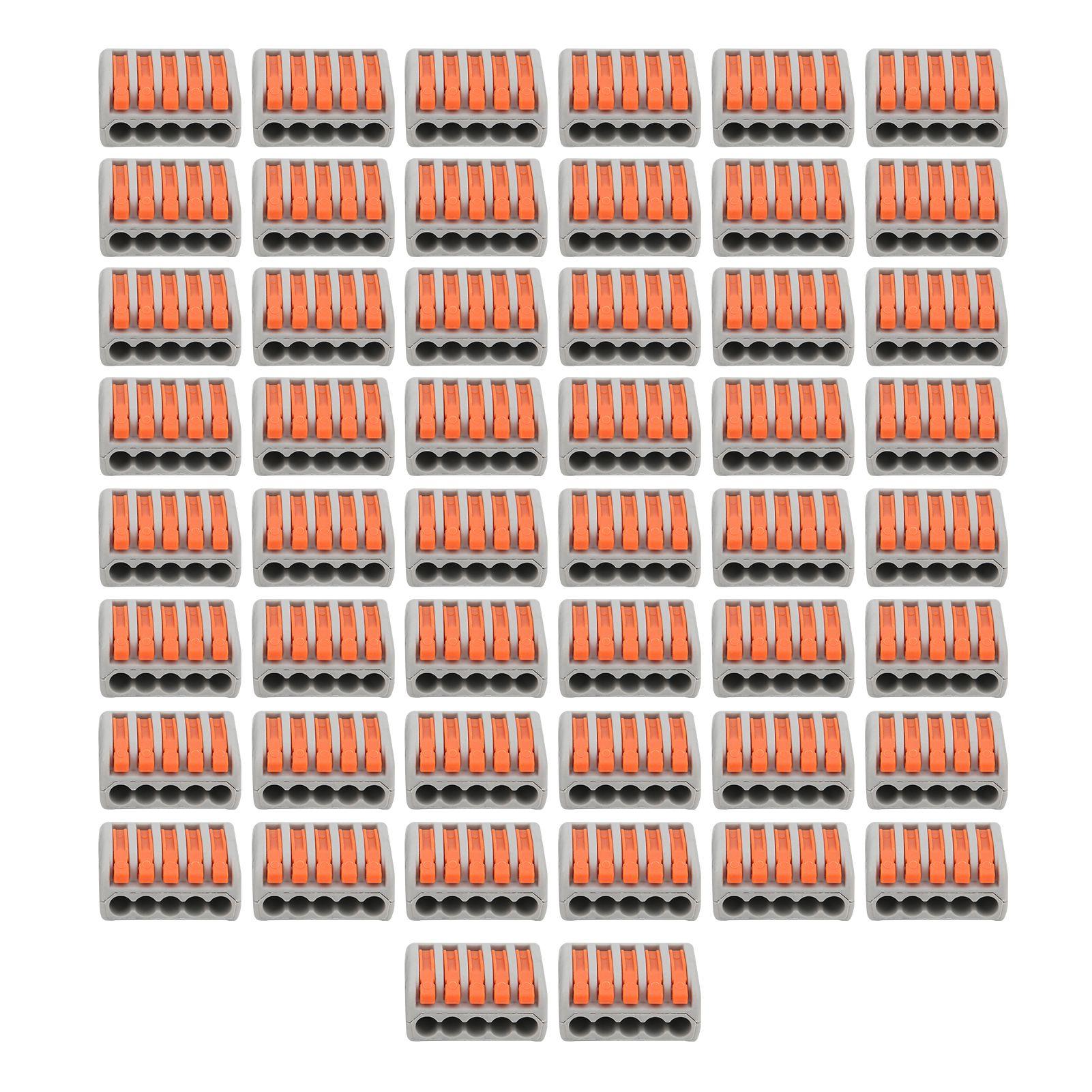 

50Pcs Push Wire Wiring Connector Mini Fast Compact Connect Terminal Blocks Paralleler PCT Quick Connect Terminal PCT-215