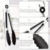 1pc Small Kitchen Tongs, Mini Food Tongs, Heat Resistant Nylon Tips Tongs For Cooking, Serving, BBQ, Grilling, Salad And More