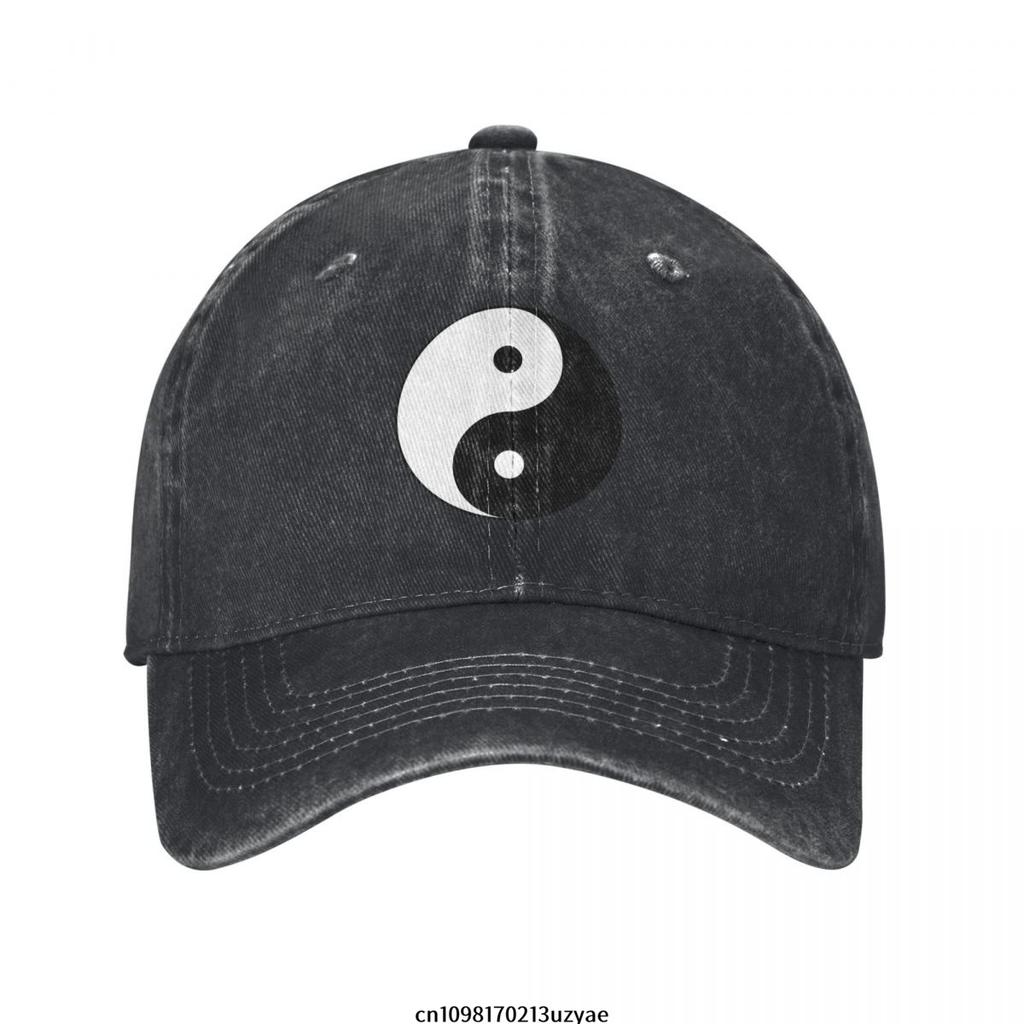 Ying Yang Symbol Fashion Unisex Cotton Baseball Cap Outdoor Adult Adjustable Denim Hat