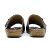 Johnature Chaussures d'été pour femmes, pantoufles d'extérieur en cuir véritable, sandales plates confortables rétro peintes à la main, nouvelle collection 2023