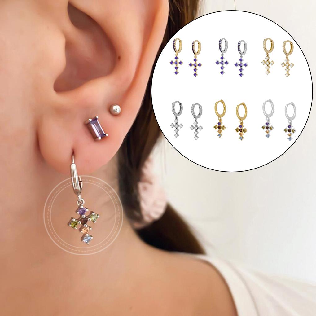 2pcs Earring Hoop Ins Earrings Metal Hypoallergenic Vintage Leisure Casual Jewelry Finding Daily Commute Parties
