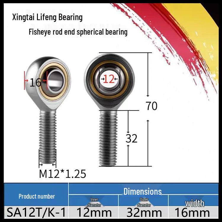 SA/SI/SAL/SIL Internal Thread Rod End Joint Bearing – Sizes 5, 6, 8, 10, 12 T/K External Thread