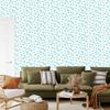 Hearts Wallpaper White and Celadon 50x1000