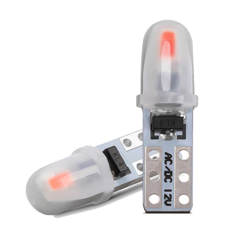 T5 Auto Car Dashboard Lights 2 3014 Smd Reading Instrument Panel Lamp No Polarity Led Bulb White 12V Dc