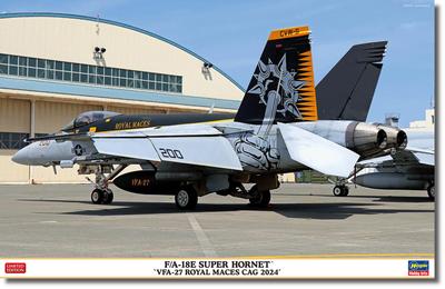 Hasegawa American Super Hornet Royal Maces CAG 2024 Plastikowy model 07537 1/48 F/A-18E VFA-27 (Samolot)