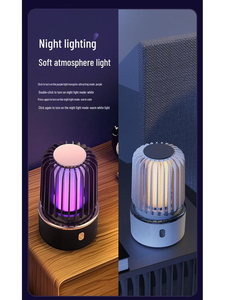 Silent Wall-Mounted Electric Mosquito Killer Lamp with Automatic Blue Light Lure – Multifunctional Summer Insect Control Device.