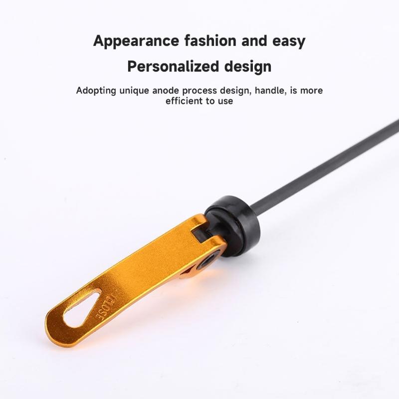 2 Pièces Axes de Roue de Vélo Haute Résistance Ensemble Axes à Blocage Rapide de Vélo Broche Levier Vélo de Montagne Route Moyeux de Roue Broche