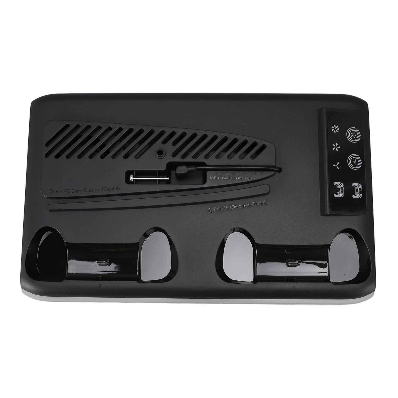 

Консольная охлаждающая станция RGB-вентилятор с двумя контроллерами, зарядка, универсальные аксессуары с держателем для гарнитуры чёрный