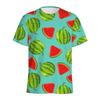 Summer Round Neck 3D Watermelon Pattern Print Top Fashionable Casual Short Sleeved Men's T-shirts