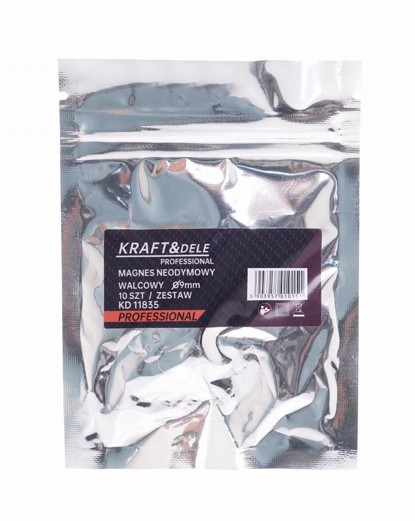 Magnes Neodymowy Walcowy 9Mm 10 Sztuk | Kraft&Dele