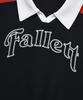FALLETT Sporty Collared Sweatshirt Navy