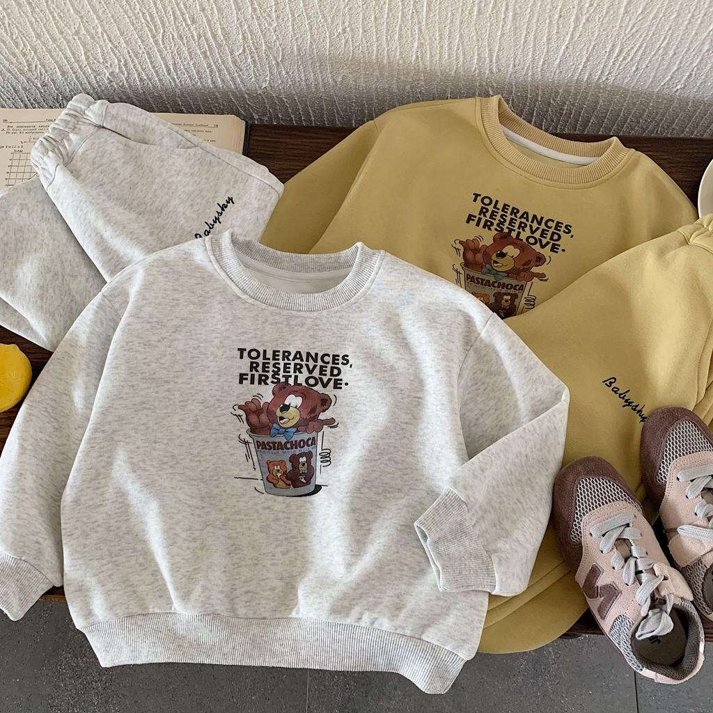Boys' Casual Suit Spring And Autumn New Korean Version Of Children'S Cartoon Loose Two-Piece Set Baby Autumn Fashion