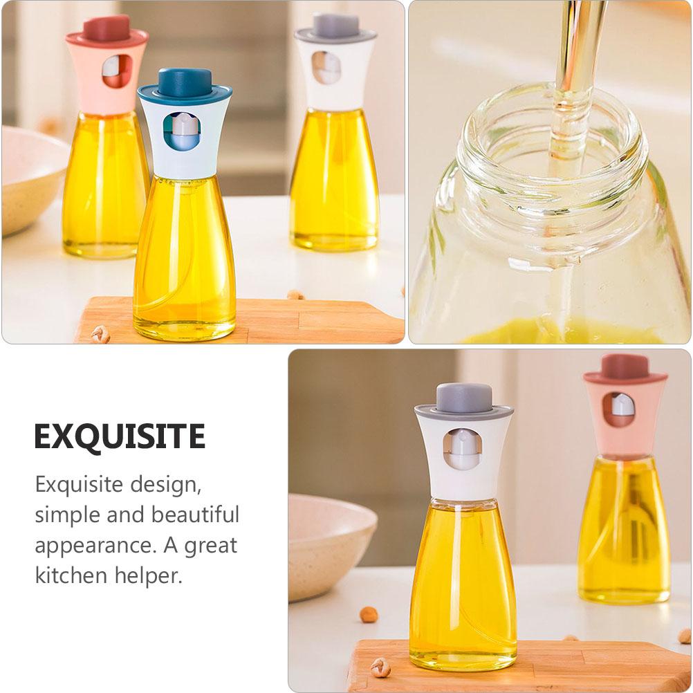 1pc Olive Sprayer Bottle Exquisite Design Visible Glass Fine Oil Control For Cooking Kitchen Storage Bottle Practical Oil