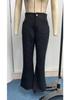 2025 Winter Women's High Waist Flare Corduroy Pants - Solid Color, Elegant and Casual Style