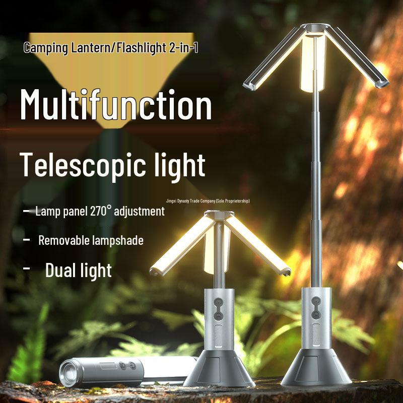 Tri-Fold Outdoor Camping Lantern with Ultra-Long Battery Life and Multi-Functional Lighting