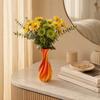 3D Printed Vase, Twisted Flower Vase, Minimalist Flower Arrangement Holders, Elegant Home Decor for Living Room Bedroom Study Table Display