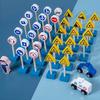 Children's Traffic Signs and Road Barrier Toy Set