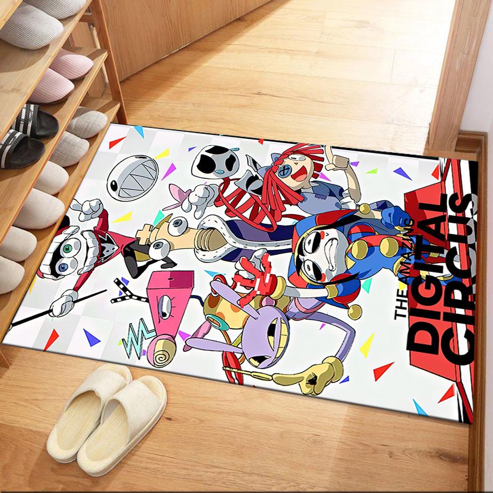 Digital Circus Area Rug Design for Study Room Dormitory Kitchen Living Rooms Anti-slip Rug Decorate Offices